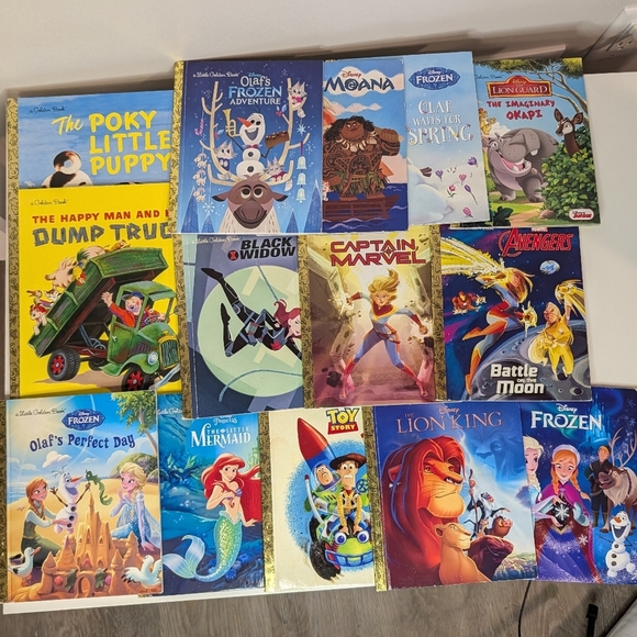 Vintage Little Golden Book Lot of 14- Disney, Marvel, Poky Little Puppy - Picture 1 of 3